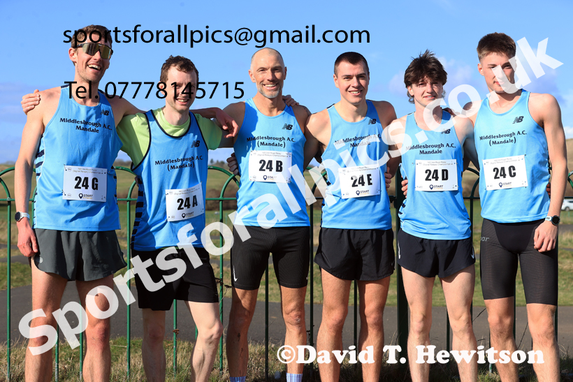 Senior Mens 2026 NECAA Royal Signals Road Relays, Hetton Lyons Country Park, Hetton le Hole. Photo: David T. Hewitson/Sports for All Pics